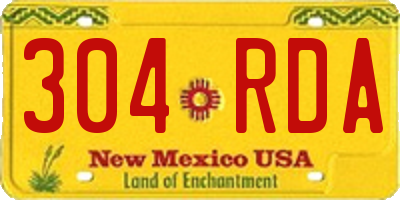 NM license plate 304RDA
