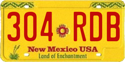 NM license plate 304RDB