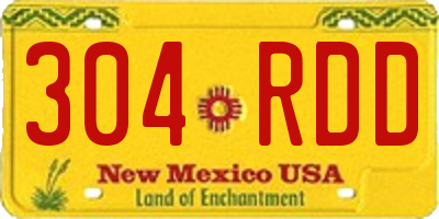 NM license plate 304RDD