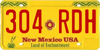 NM license plate 304RDH