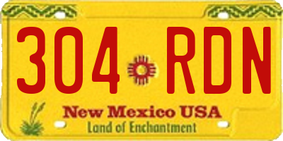 NM license plate 304RDN
