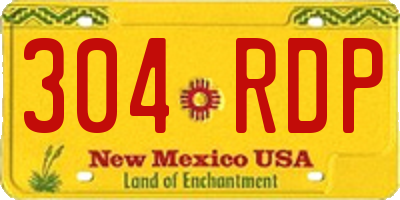 NM license plate 304RDP