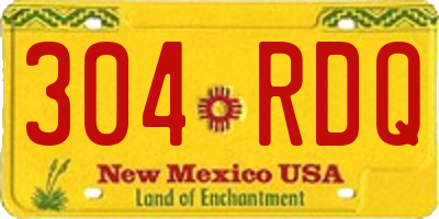 NM license plate 304RDQ