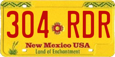 NM license plate 304RDR