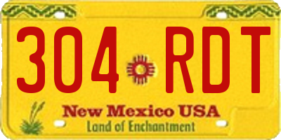 NM license plate 304RDT