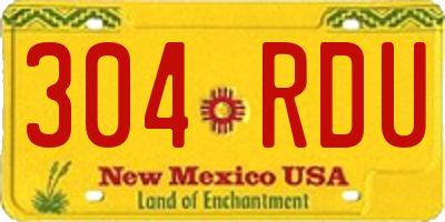 NM license plate 304RDU