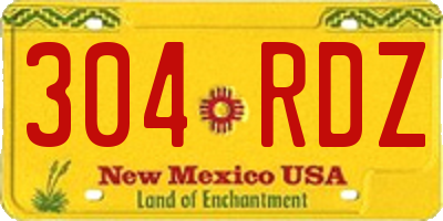 NM license plate 304RDZ