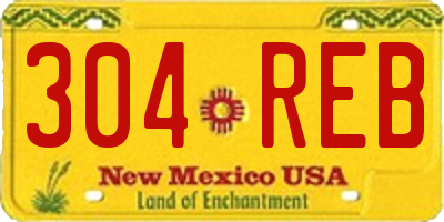 NM license plate 304REB
