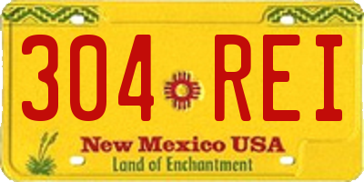 NM license plate 304REI