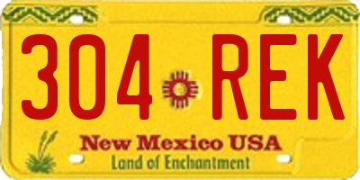 NM license plate 304REK