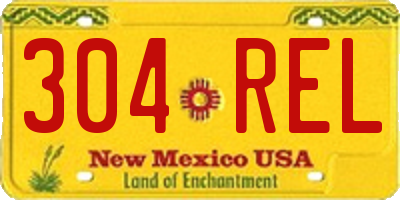 NM license plate 304REL