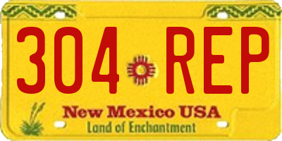 NM license plate 304REP