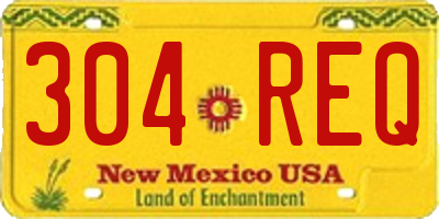 NM license plate 304REQ