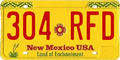 NM license plate 304RFD