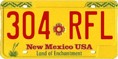 NM license plate 304RFL
