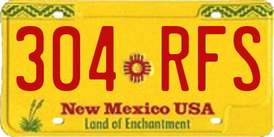 NM license plate 304RFS