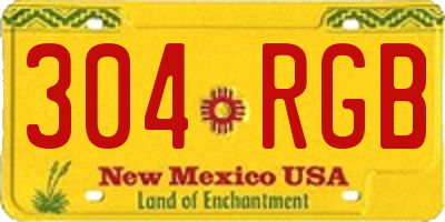 NM license plate 304RGB