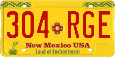 NM license plate 304RGE