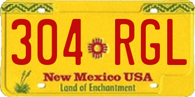 NM license plate 304RGL