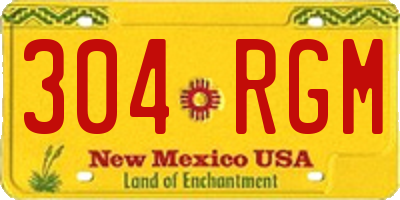 NM license plate 304RGM