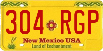 NM license plate 304RGP