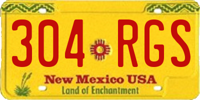 NM license plate 304RGS