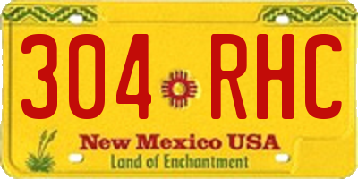 NM license plate 304RHC