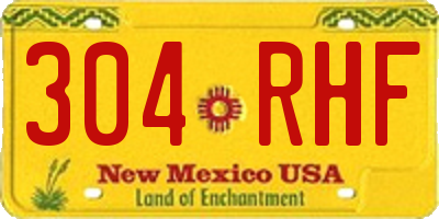 NM license plate 304RHF