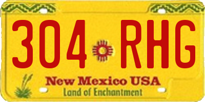 NM license plate 304RHG