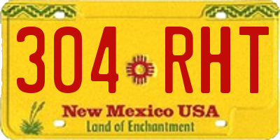 NM license plate 304RHT