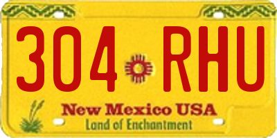 NM license plate 304RHU