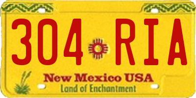 NM license plate 304RIA