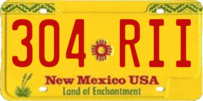 NM license plate 304RII