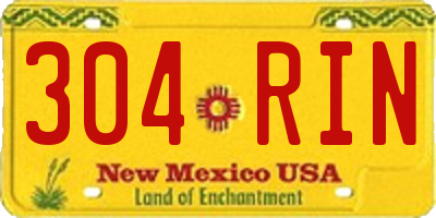 NM license plate 304RIN