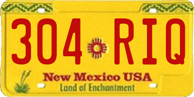 NM license plate 304RIQ