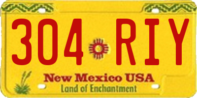 NM license plate 304RIY