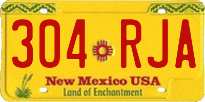 NM license plate 304RJA