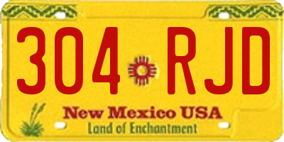 NM license plate 304RJD