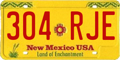 NM license plate 304RJE