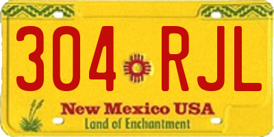 NM license plate 304RJL