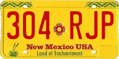 NM license plate 304RJP
