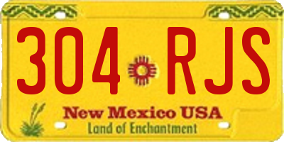 NM license plate 304RJS