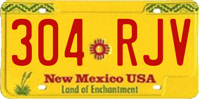NM license plate 304RJV
