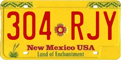 NM license plate 304RJY