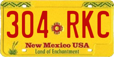 NM license plate 304RKC