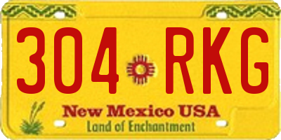 NM license plate 304RKG