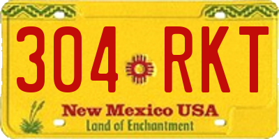 NM license plate 304RKT
