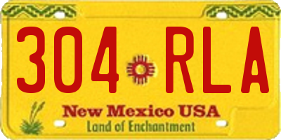 NM license plate 304RLA