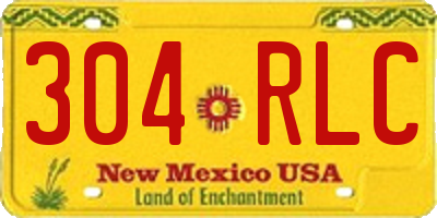NM license plate 304RLC