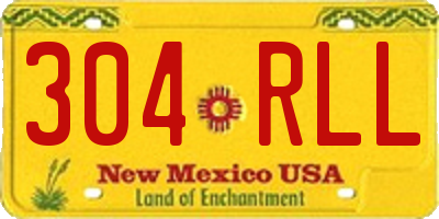 NM license plate 304RLL